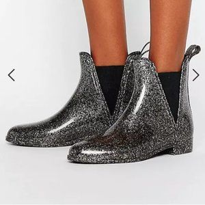 ASOS Glitter Chelsea Wellies - US 8